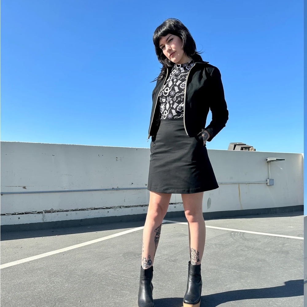 Nooworks twill moto black jacket